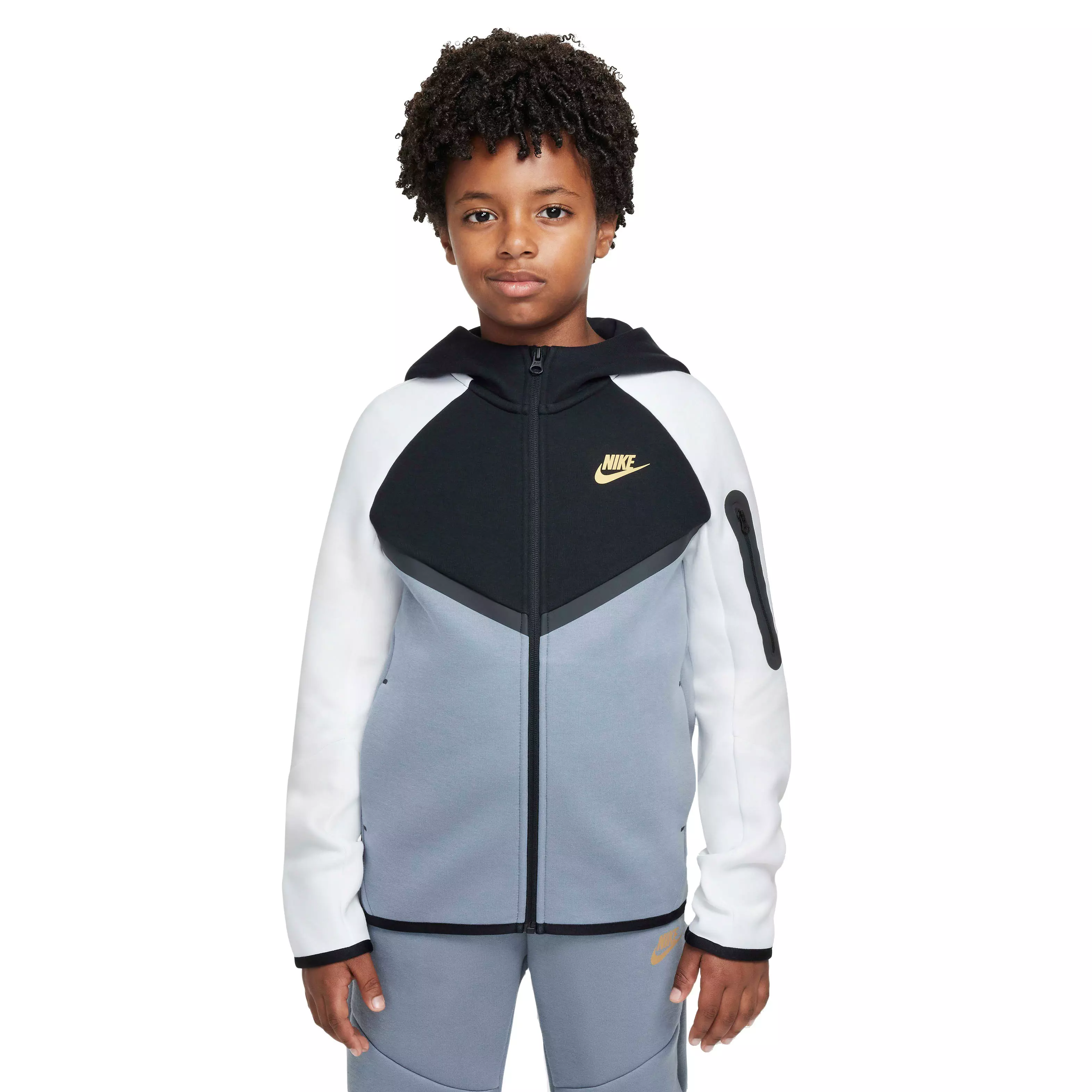 Nike Sportswear Tech Fleece Big Kids' Hooded Full-Zip - Brown
